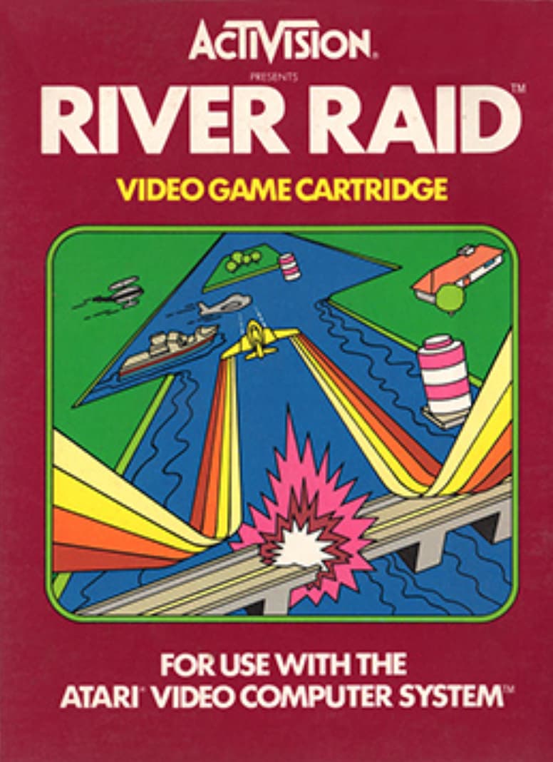 river raid atari png - Activision Presents River Raid Video Game Cartridge Tm For Use With The Atari Video Computer System